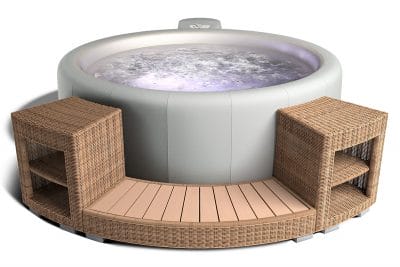 Polyrattan Stepper – Resort/Poseidon, sand-rattan